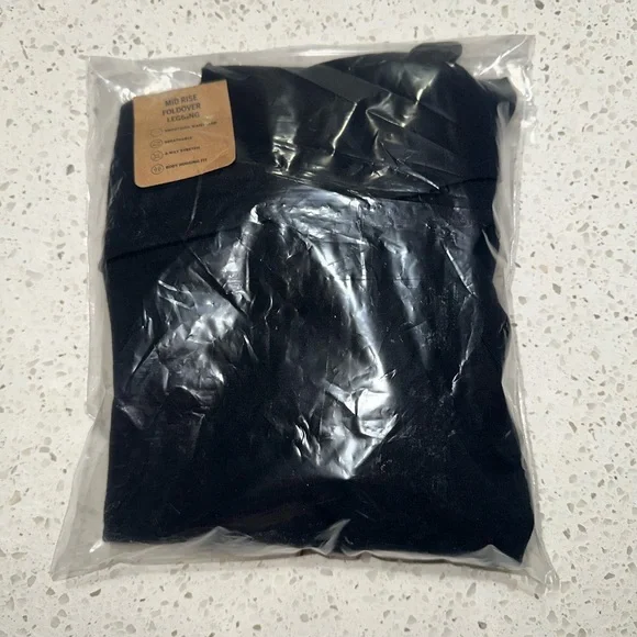 VS VICTORIAS SECRET PINK COTTON MID RISE FOLDOVER PANT TIGHT LEGGING SWEATS S - Picture 6 of 6